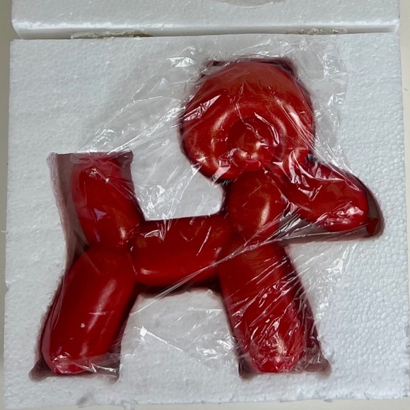 Balloon Animal Red Sparkle Dog Art Sculpture Design Toscano Hand-Cast / Finished - Picture 2 of 6